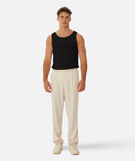 The Brando Ribbed Tank Top - Black