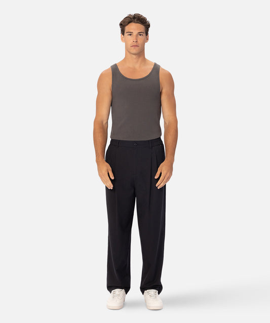The Brando Ribbed Tank Top - Onyx