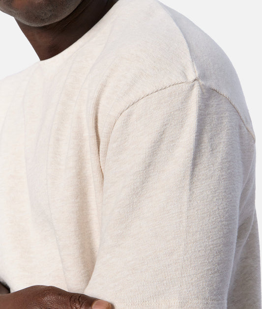 The Henderson Boucle T-Shirt - Chalk Marle