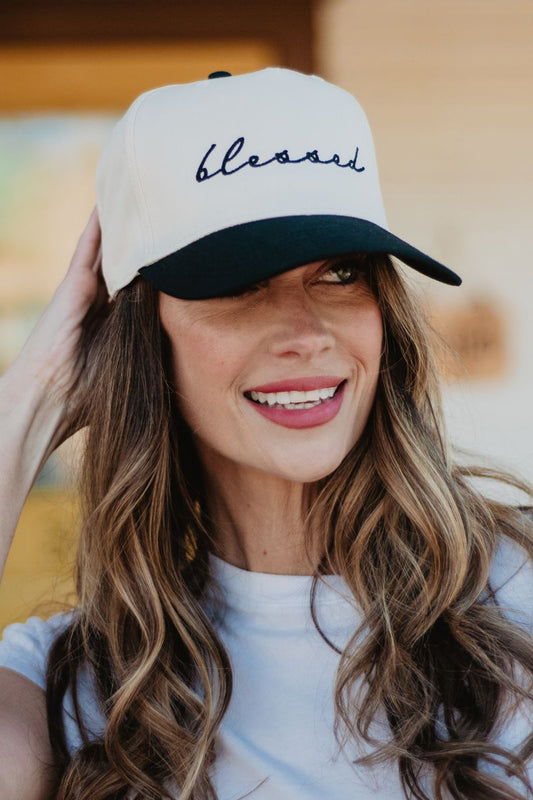 Blessed (Cursive) Two-Toned Hats