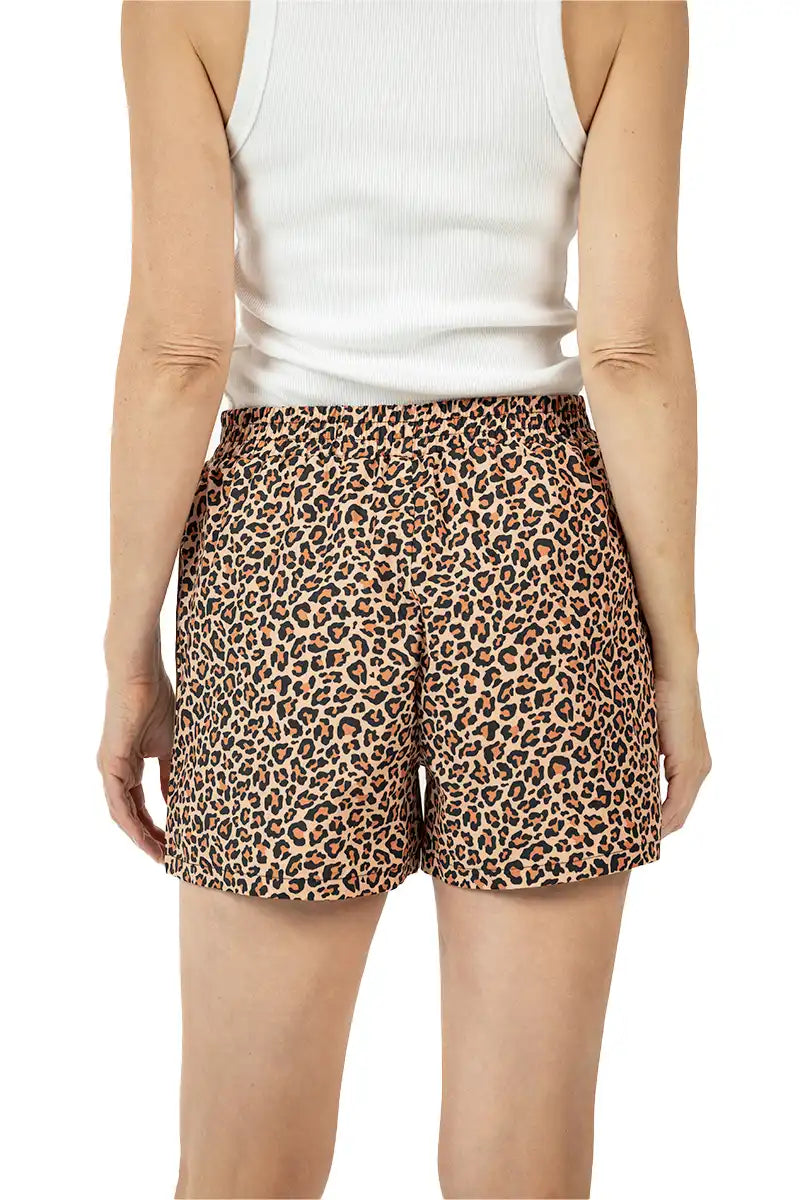 Brown Leopard Print Boxer Shorts