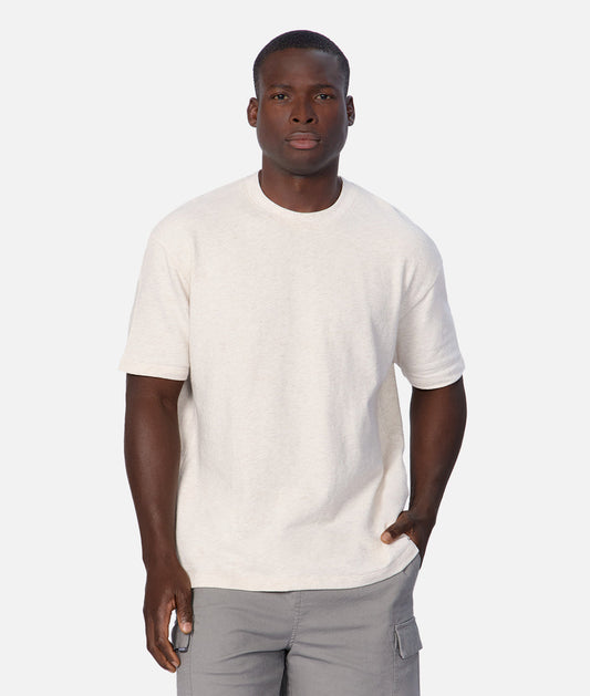 The Henderson Boucle T-Shirt - Chalk Marle
