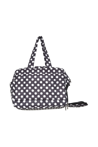 Black & White Polka Dot Weekender Bag