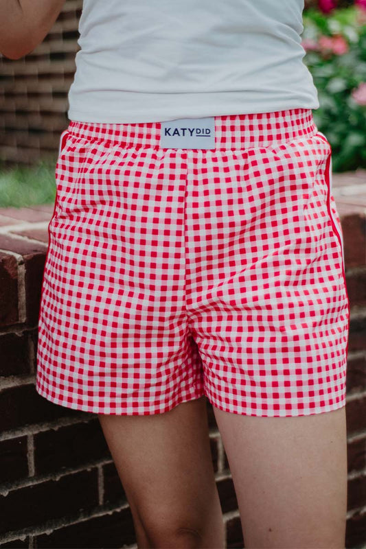 Red Plaid Boxers Female