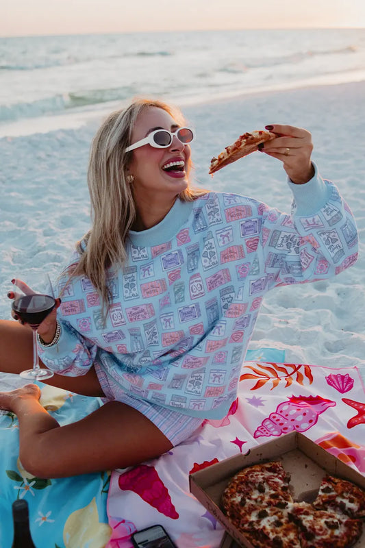 Traveling Matchbook Crewneck Printed Sweatshirt
