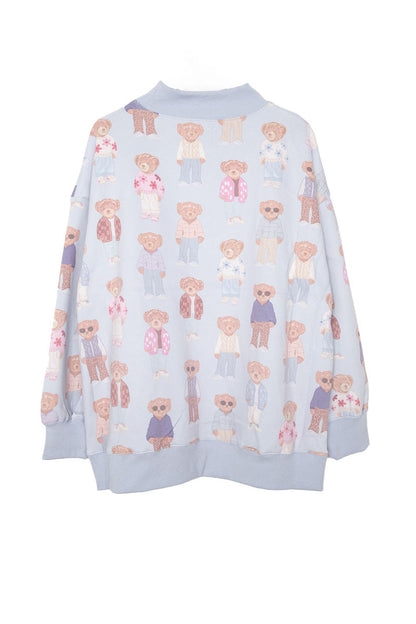 Teddy Bears Printed All Over Sweatshirt