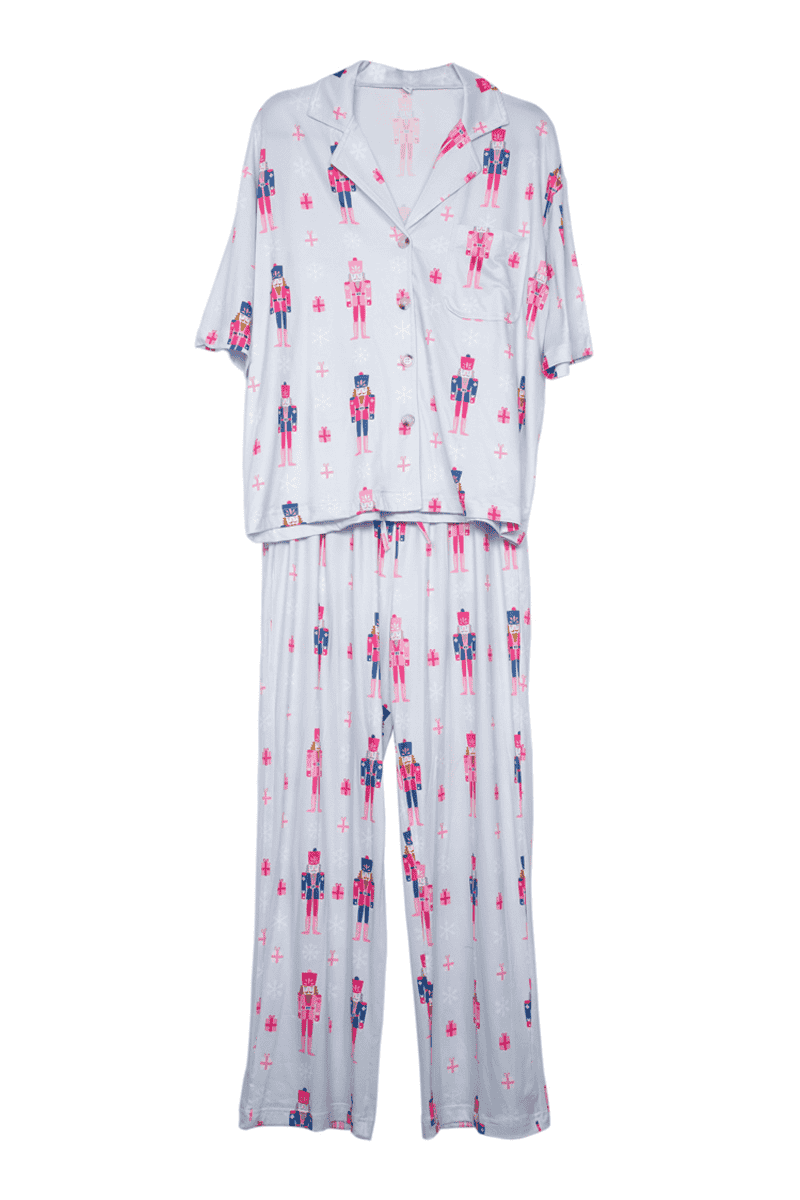 Nutcrackers Christmas Blue Matching Holiday PJs